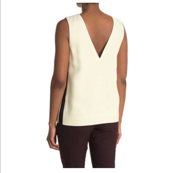 Burberry London Derora Sleeveless Ivory V-back Top - Picture 1 of 9